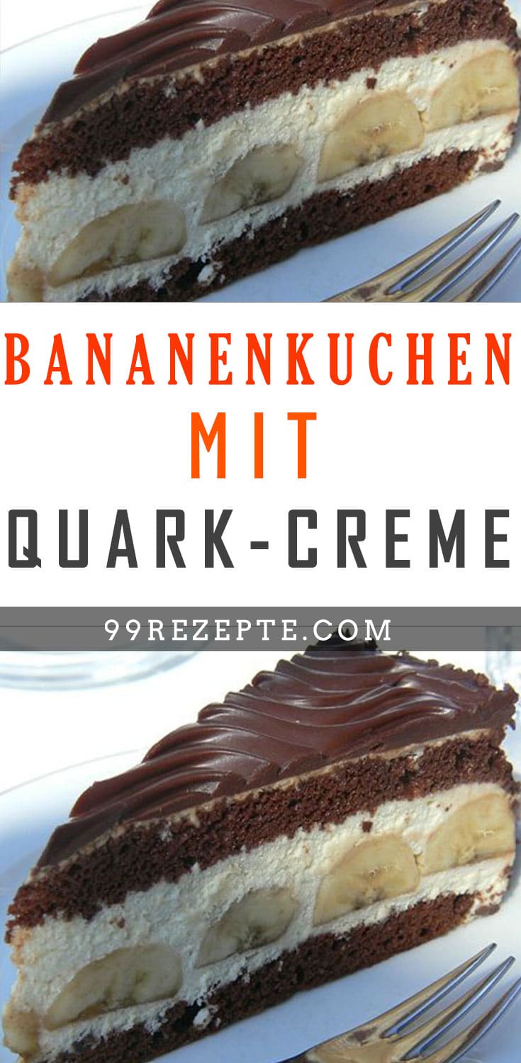 Bananenkuchen mit Quark-Creme - 99 rezepte