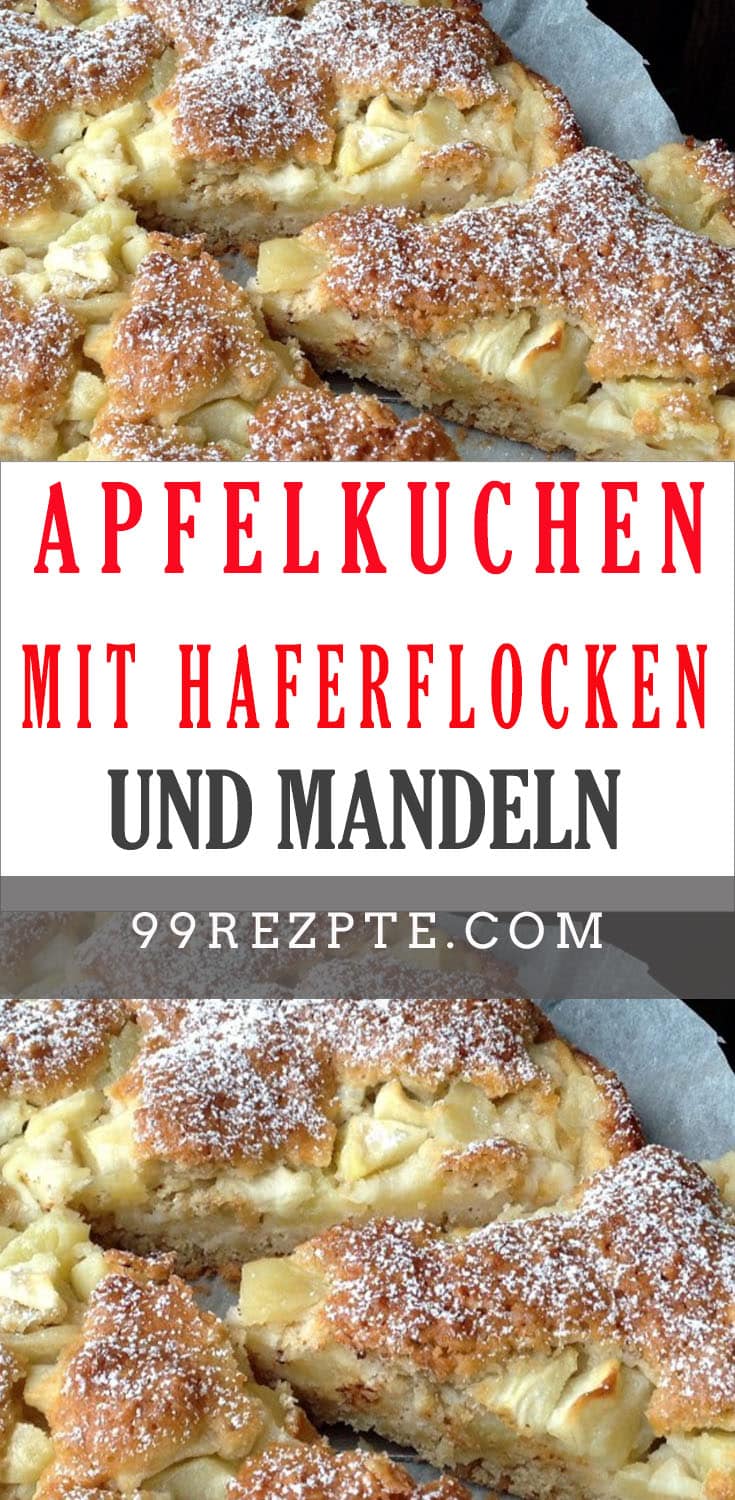 APFELKUCHEN MIT HAFERFLOCKEN UND MANDELN - 99 rezepte