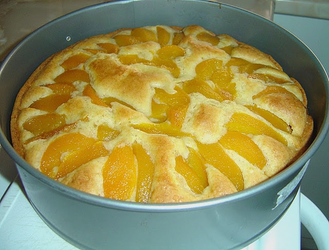 Pfirsich –lecker Vanillekuchen