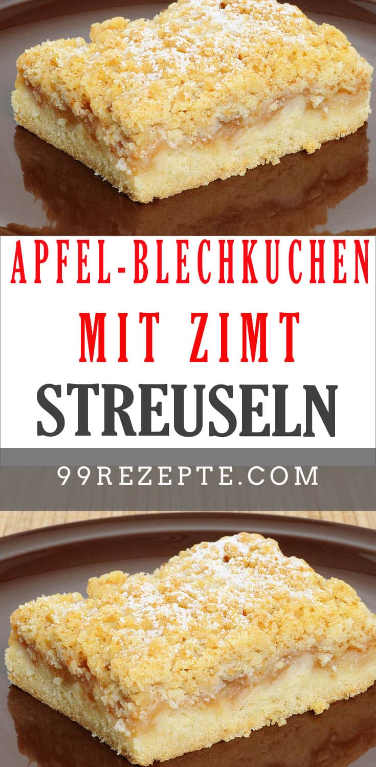 Apfel-Blechkuchen mit Zimt-Streuseln - 99 rezepte