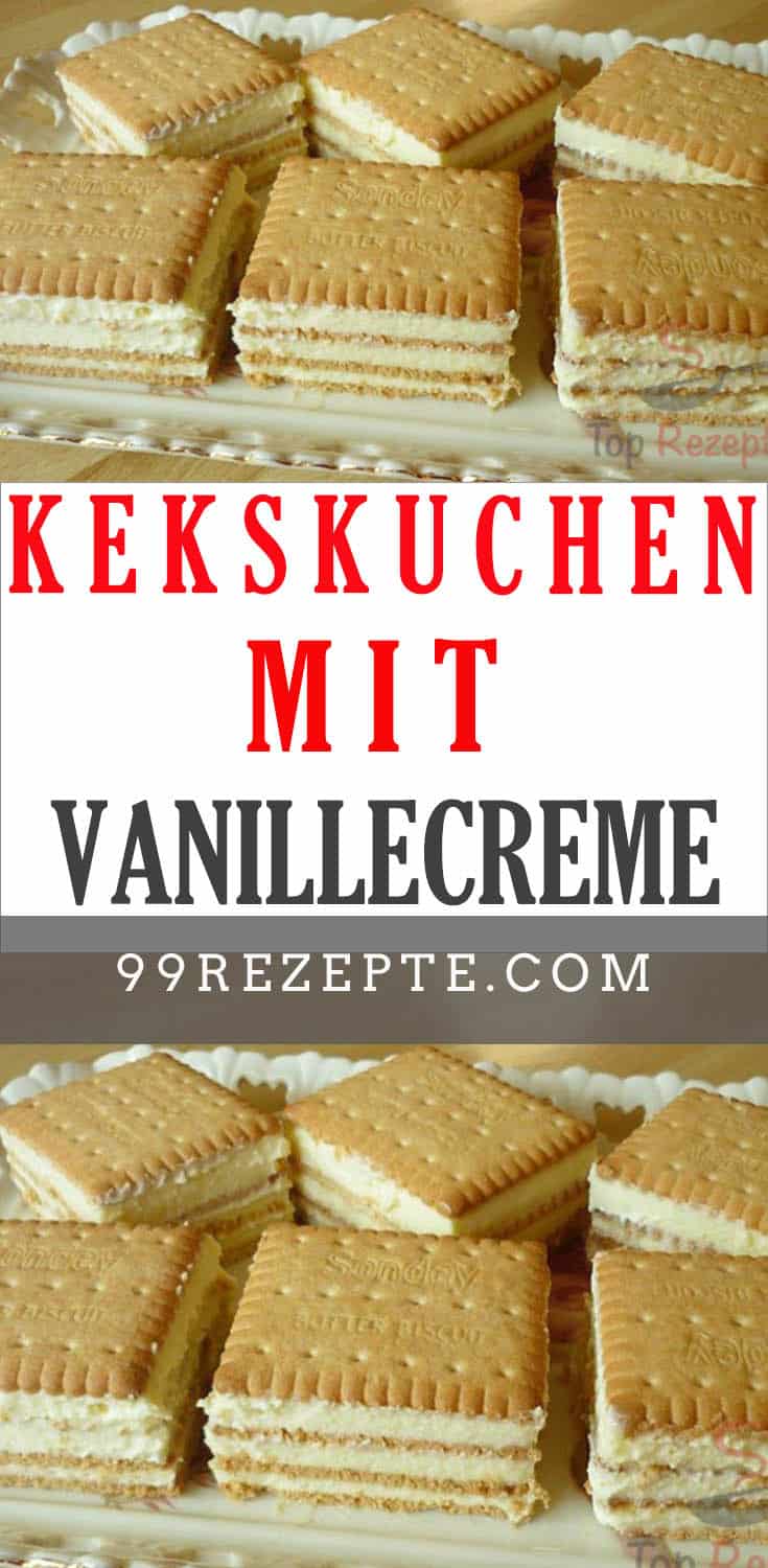 Kekskuchen mit Vanillecreme - 99 rezepte