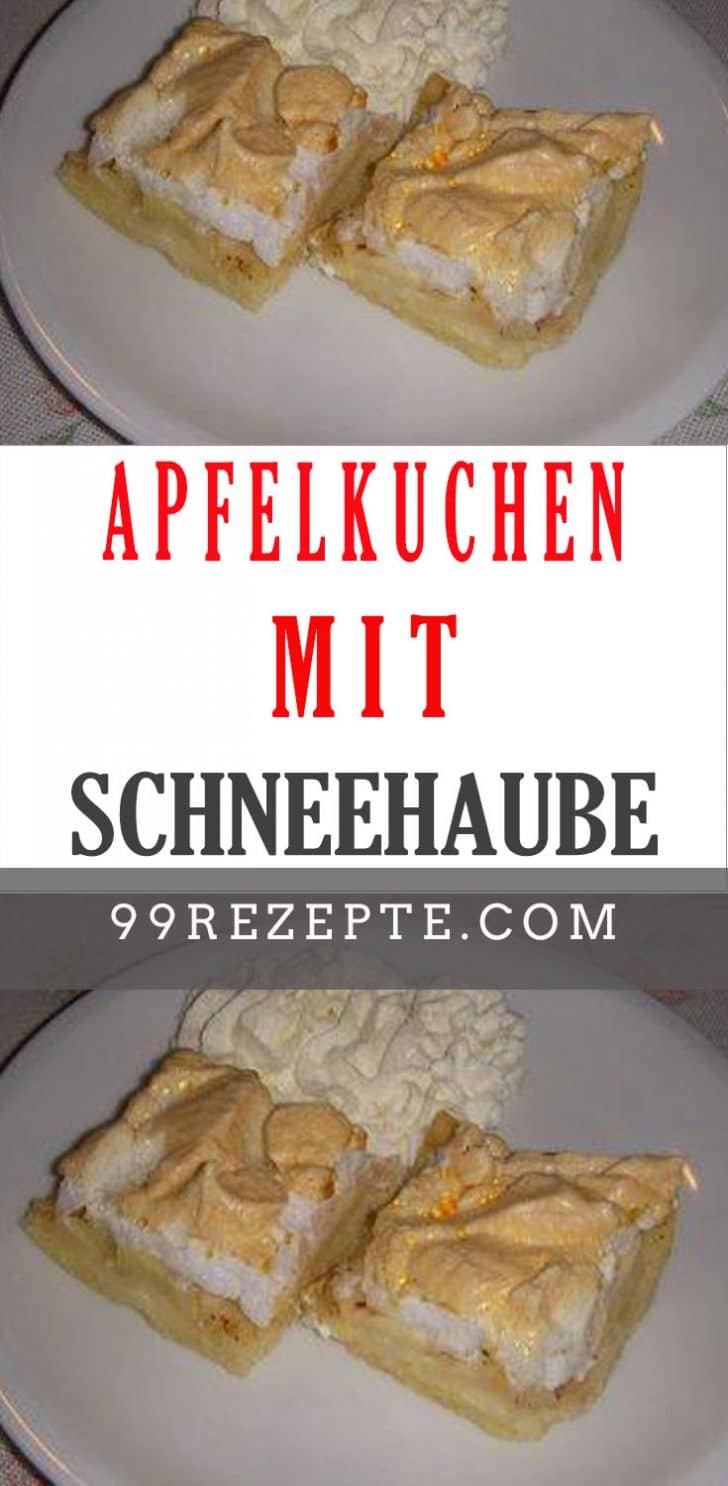 Apfelkuchen mit Schneehaube - Gesundmutter