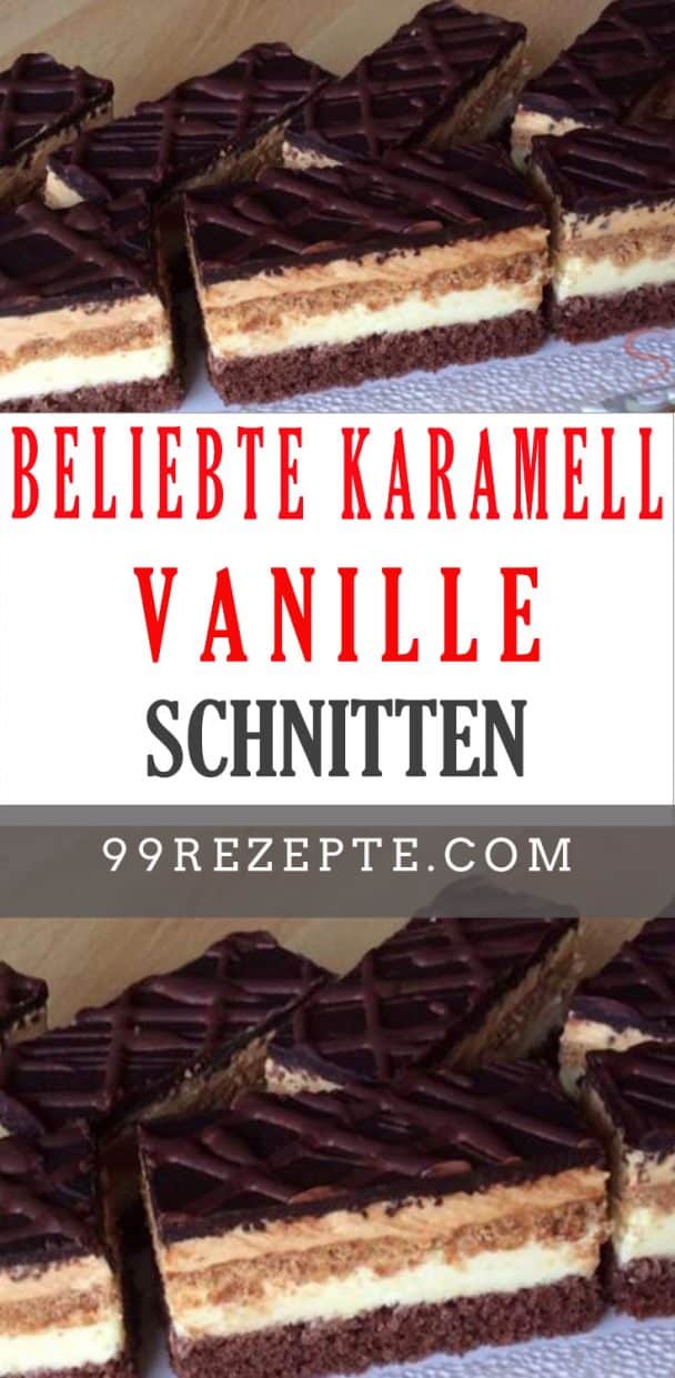 Beliebte Karamell-Vanille-Schnitten - Gesundmutter