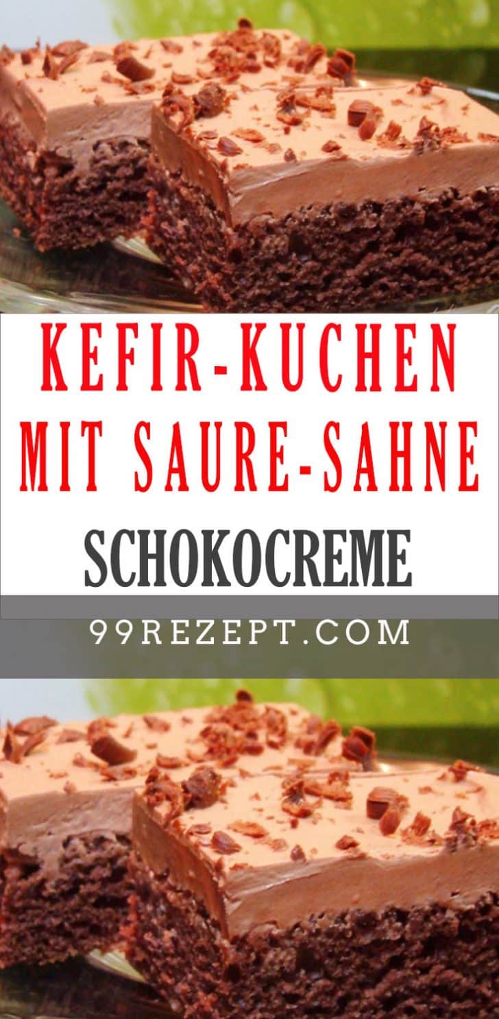 Schneller Kefir-Kuchen mit Saure-Sahne-Schokocreme - Gesundmutter