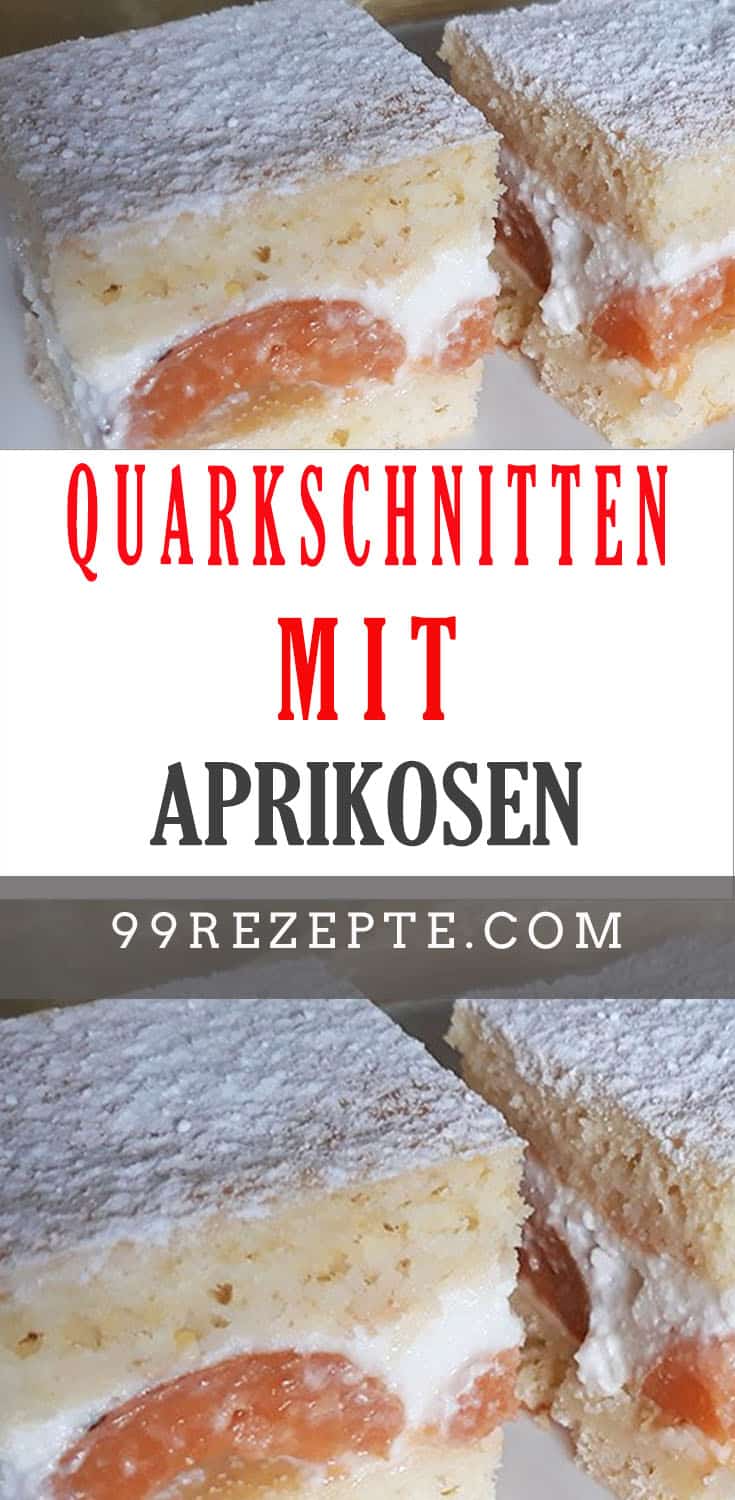 Leckere Quarkschnitten mit Aprikosen - Gesundmutter