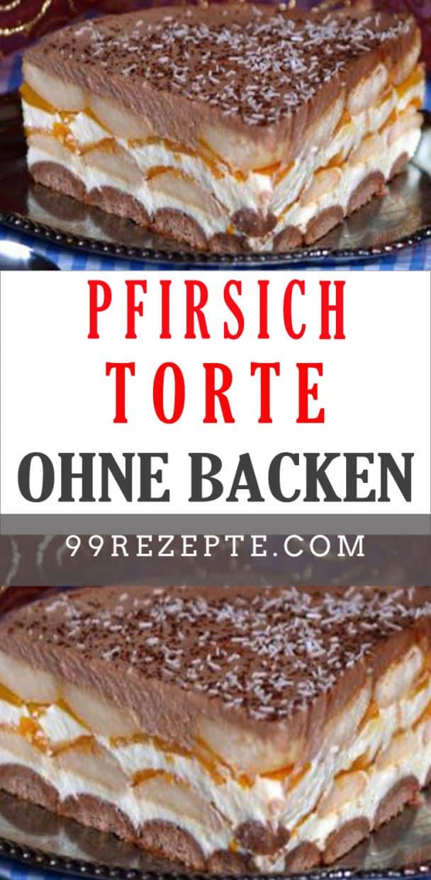 Pfirsich-Torte ohne Backen - Gesundmutter