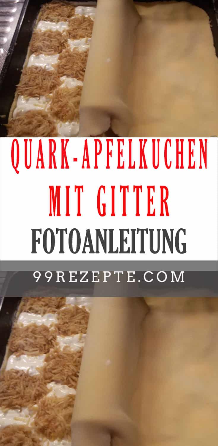 Quark-Apfelkuchen mit Gitter FOTOANLEITUNG - 99 rezepte