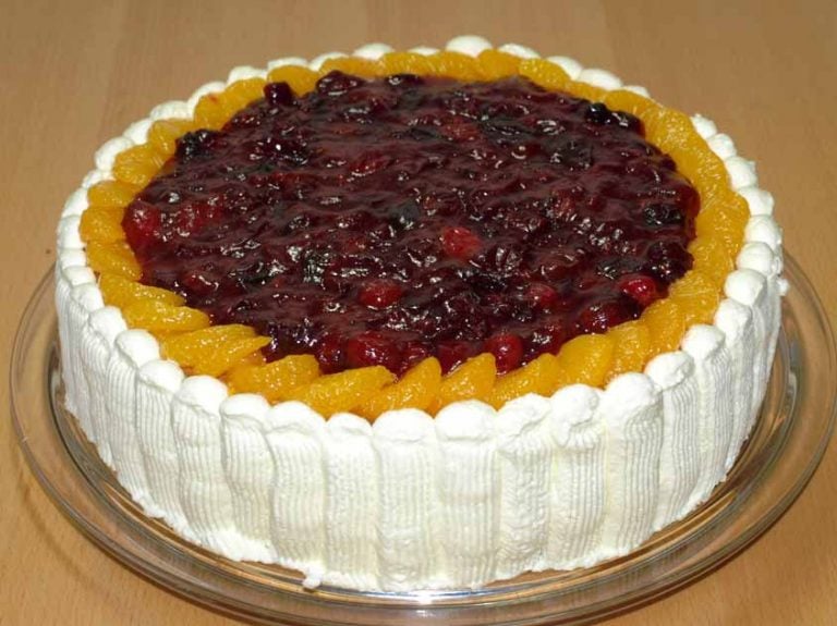 Cranberry Torte mit Mandarinen