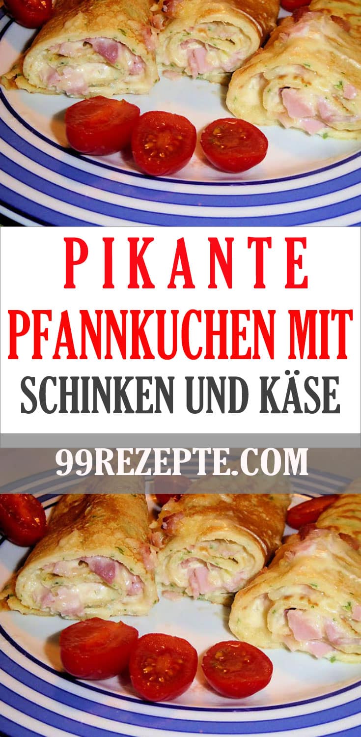 Pikante Pfannkuchen mit Schinken und Käse - 99 rezepte