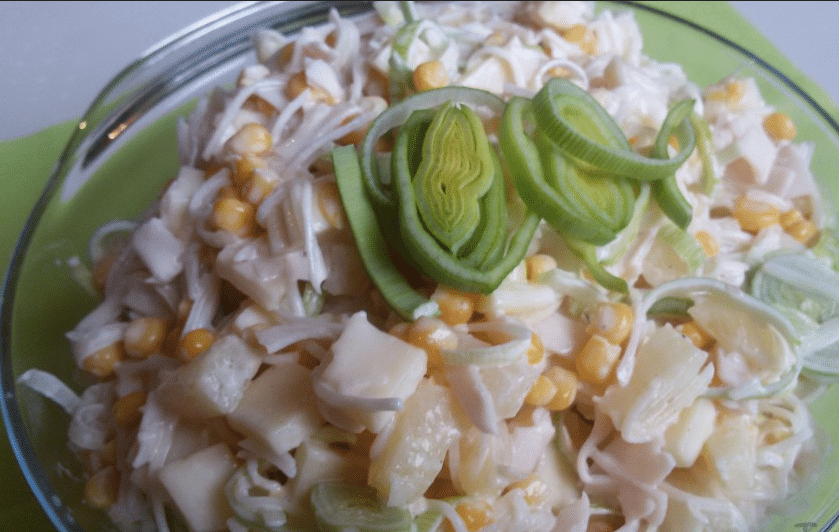 Sellerie-Ananas-Porree-Salat