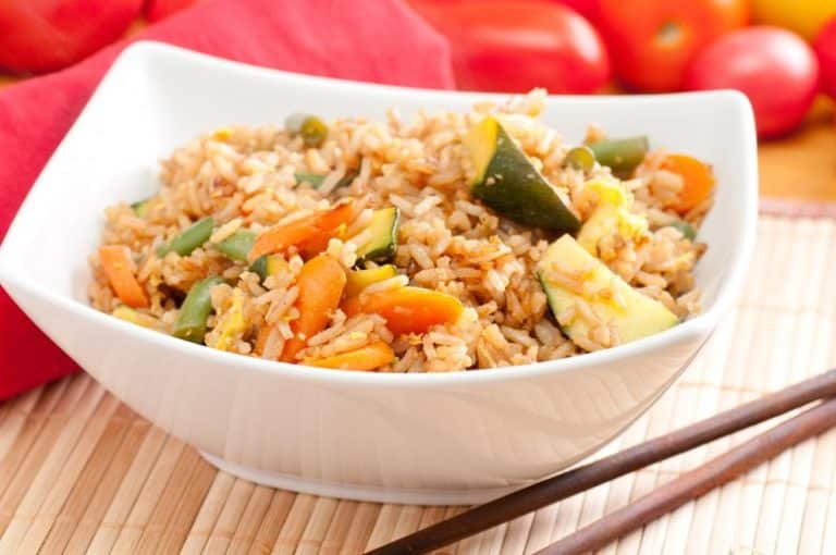 Gemüse Reis Wokpfanne