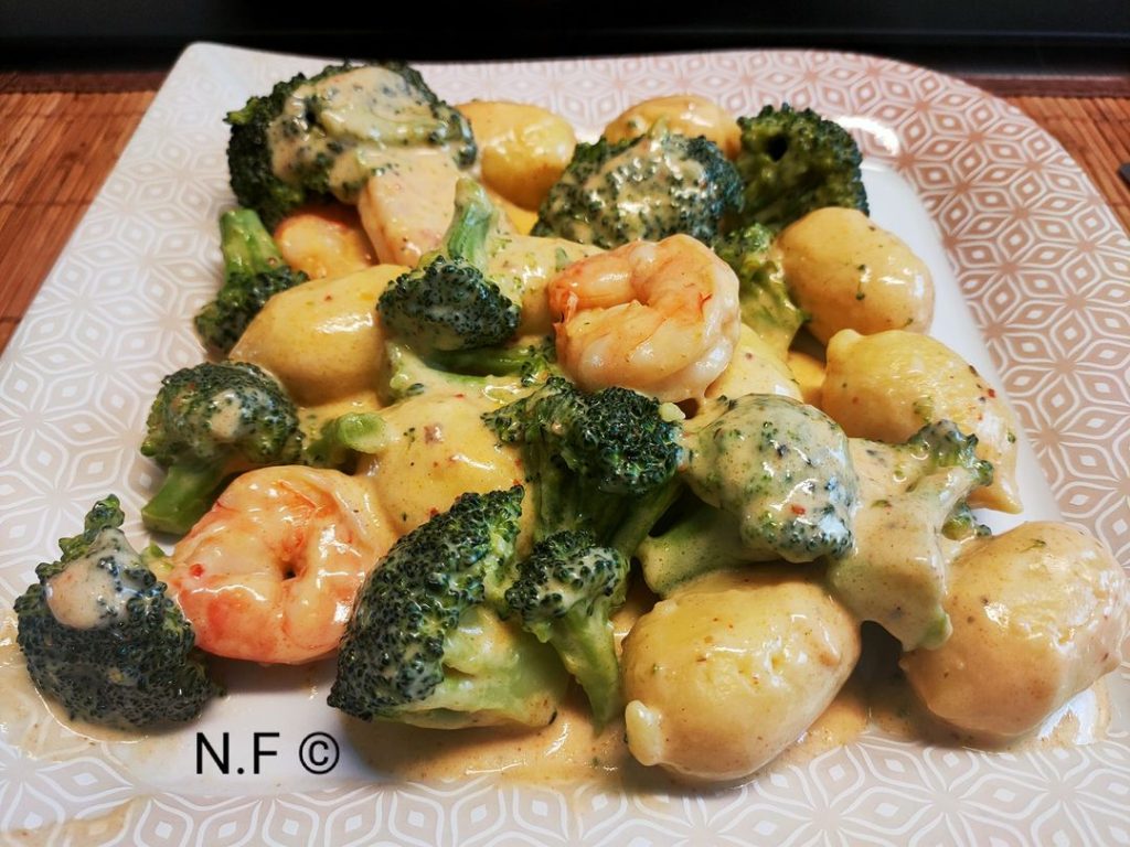 Gnocchi-Garnelen-Brokkoli Pfanne