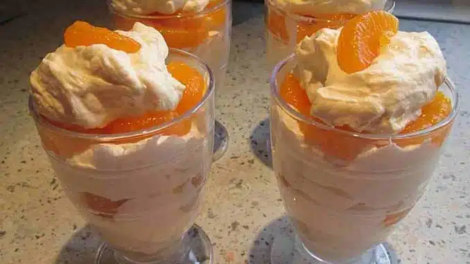 Mandarinen Dessert mit 3 Zutaten!