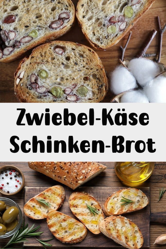 Zwiebel-Käse-Schinken-Brot