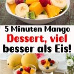 5 Minuten Mango Dessert, viel besser als Eis!