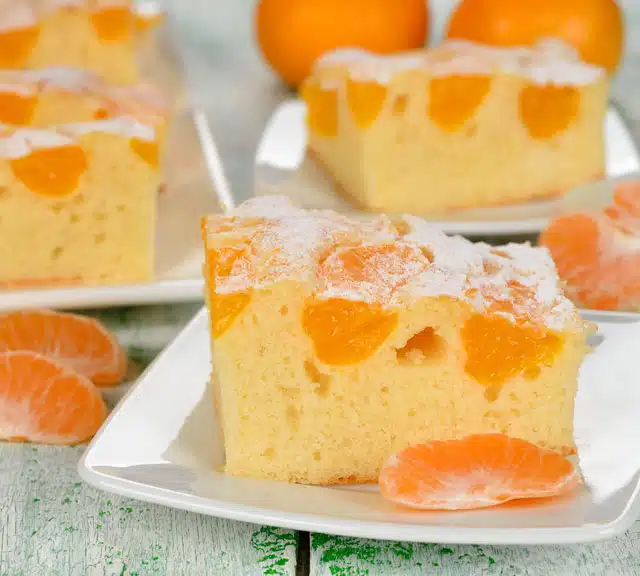 Ruck Zuck Buttermilchkuchen mit Mandarinen