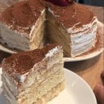 tiramisu torte mit himbeeren