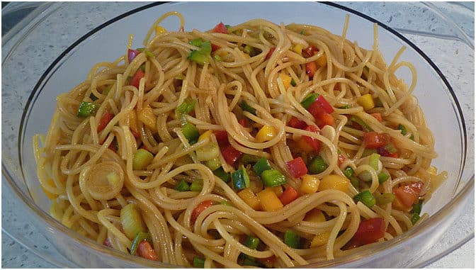 Spaghetti Curry Salat, Spitzenmäßig lecker