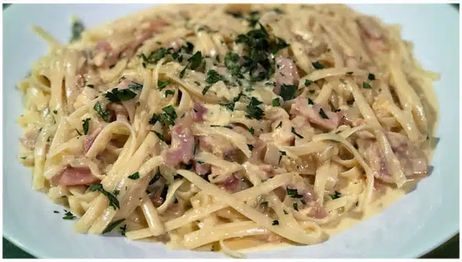 Spaghetti alla Carbonara nach Südtiroler Art