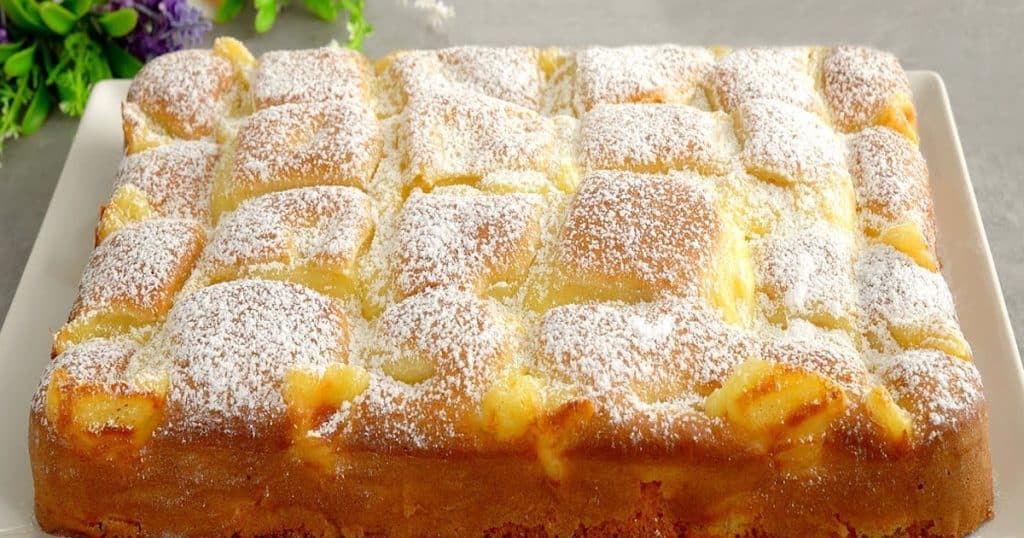 Du wirst nie einen anderen backen! – Apfelkuchen mit Vanillepudding