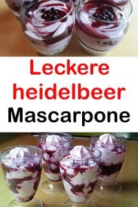Leckere heidelbeer-Mascarpone Dessert