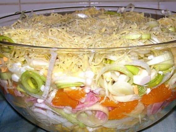 Schichtsalat mit Mandarinen und Ananas - 99 rezepte