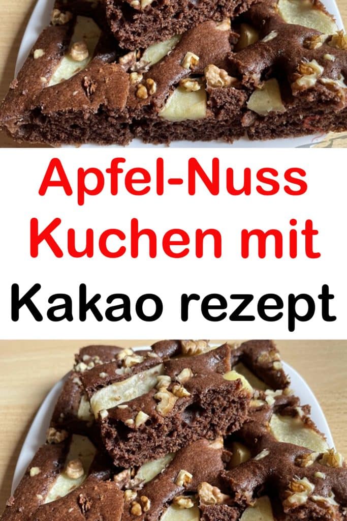 Apfel-Nuss-Kuchen mit Kakao rezept