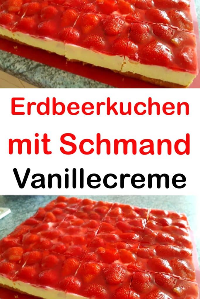 Torta alle fragole con panna acida e crema alla vaniglia