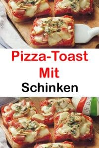Pizza-Toast mit Schinken