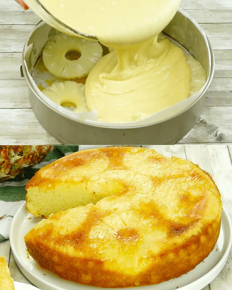 Ananas Upside-Down Kuchen: das einfache und köstliche Dessert zum Probieren
