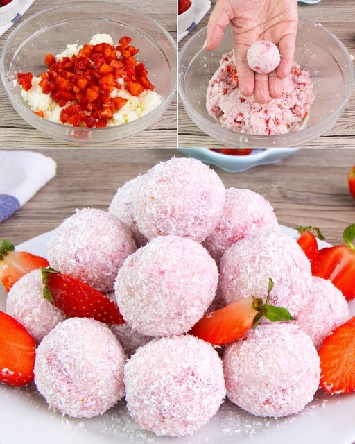 Erdbeer Kokos Trüffel: Das mühelose Dessert