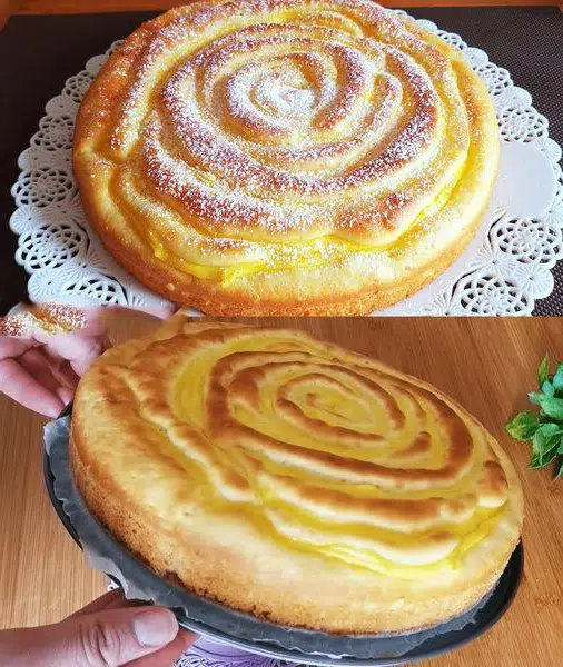 omas apfelmuskuchen mit pudding