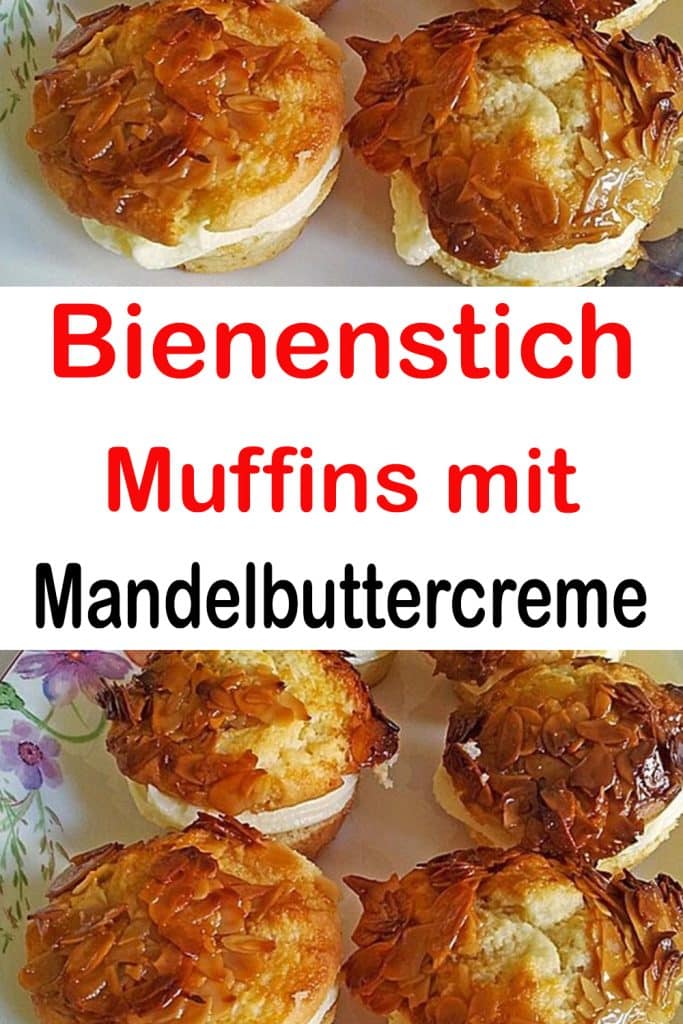 Bienenstich Muffins mit Mandelbuttercreme