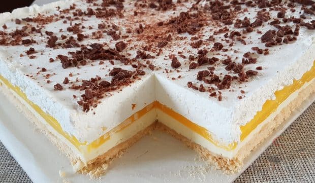 Erfrischende Zitronen-Creme-Schnitten ohne Backen! - 99 rezepte