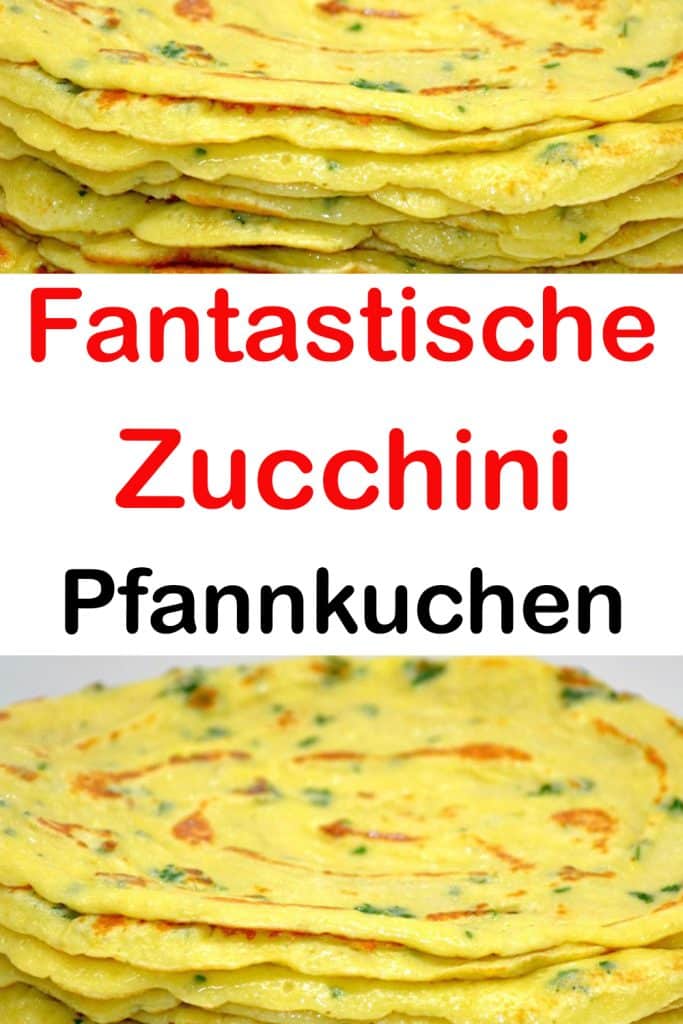 Fantastische Zucchini Pfannkuchen mit Kase