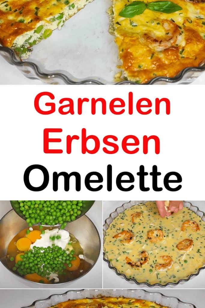 Garnelen-Erbsen-Omelette
