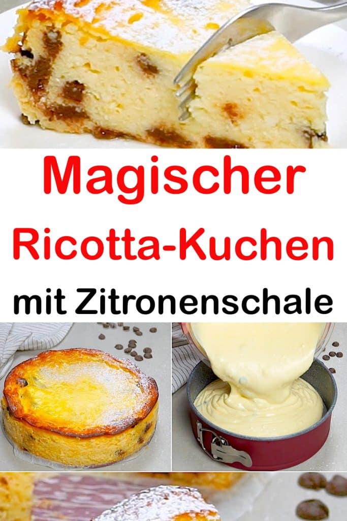Magischer Ricotta-Kuchen mit Zitronenschale