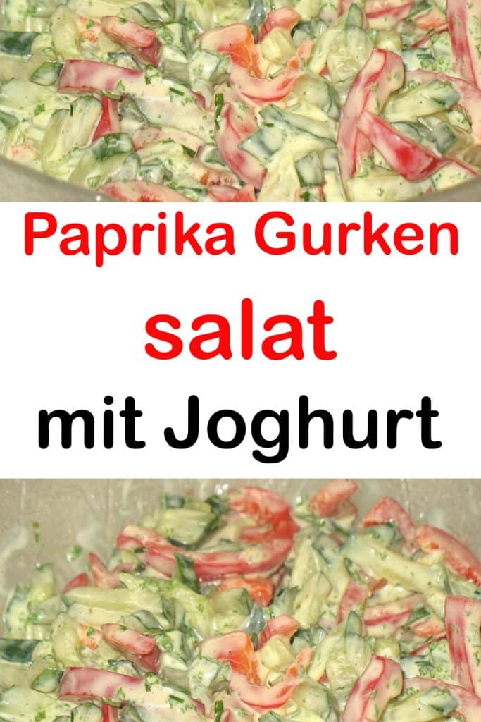 Paprika Gurken Salat mit Joghurt