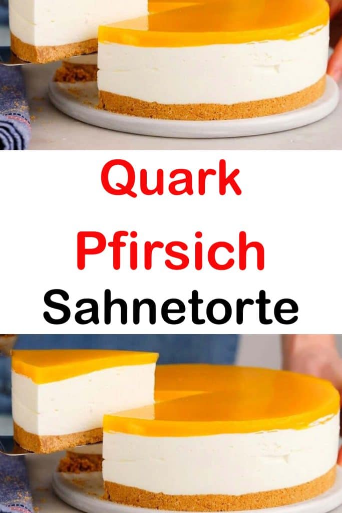 Quark Pfirsich Sahnetorte, der perfekte Sommerkuchen