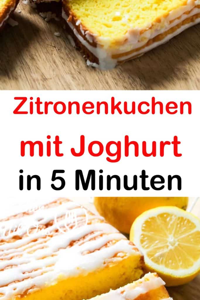 Zitronenkuchen mit Joghurt in 5 Minuten zubereitet