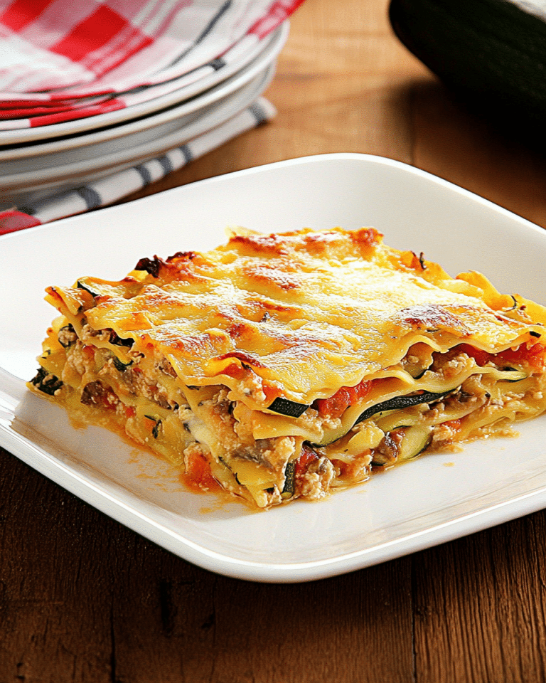 Zucchini-Lasagne ohne Fleisch