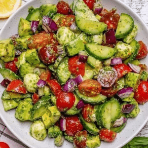 salat avocado tomate gurke feta