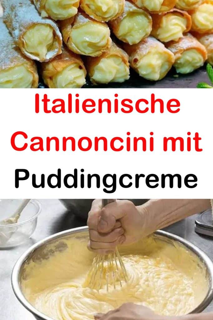 Italienische Cannoncini mit Puddingcreme