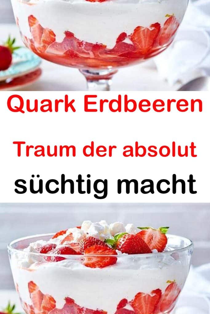 Quark Erdbeeren Traum der absolut süchtig macht