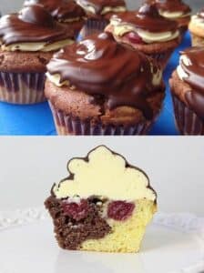 donauwellen muffins mit pudding