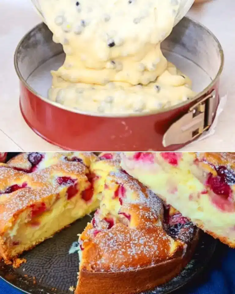 Blitz Kirschkuchen mit Vanillepudding, Fruchtig, saftig und wahnsinnig lecker!