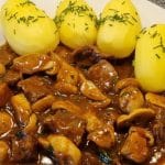 rindergulasch mit pilzen