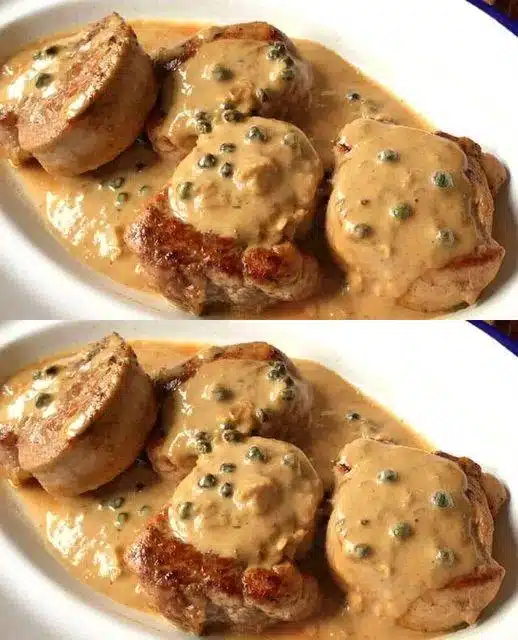 Filetpfännchen mit Frischkäse Senfsauce, superlecker!
