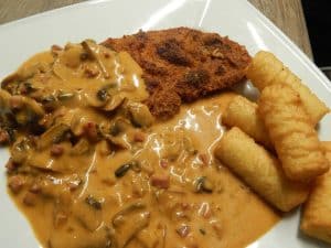 schnitzel mit pilzrahmsoße