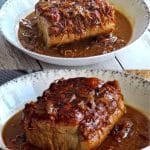 Schweinebraten mit Zwiebeln und Honig